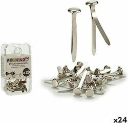 Metal Silver Binding Clasp (24 Units)