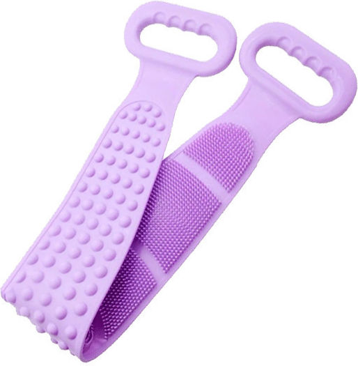 Exfoliating Silikon Badeschwamm für Rücken Reiben Rila Crafts - lila