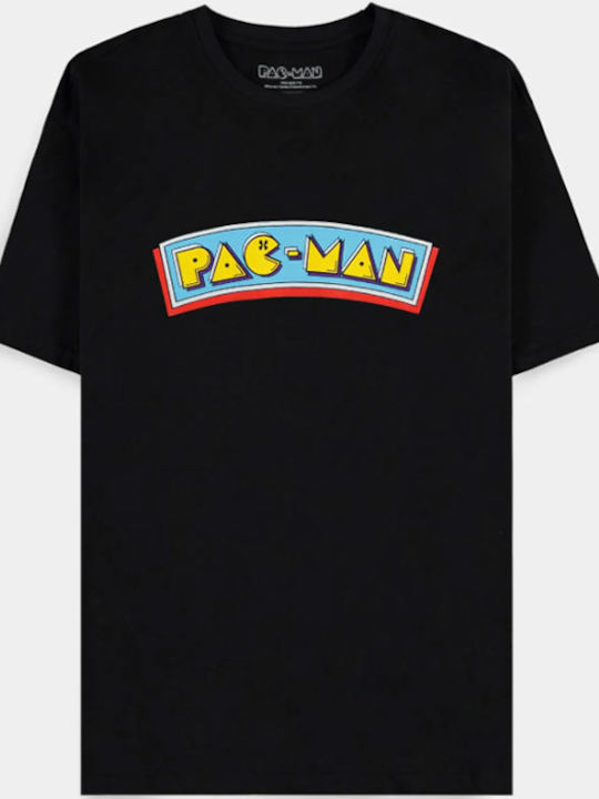 Difuzed Pac-man Logo Tricou Negru