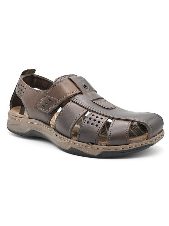 Pegada Leder Herrensandalen in Braun Farbe