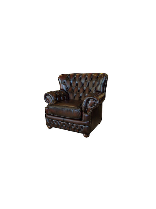 Sessel aus echtem Leder Genuine Leather 110x92x98cm
