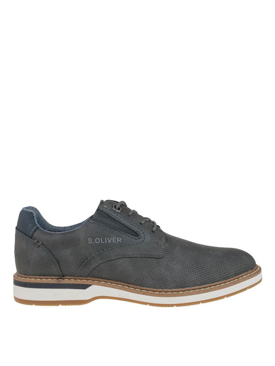 S.Oliver Men's Synthetic Leather Casual Shoes Gray