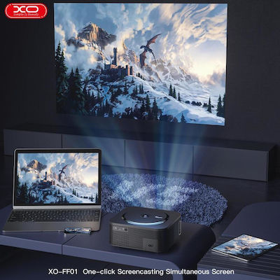 XO Mini Projector with Built-in Speakers White