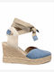 Komis & Komis Women's Suede Platform Espadrilles Blue