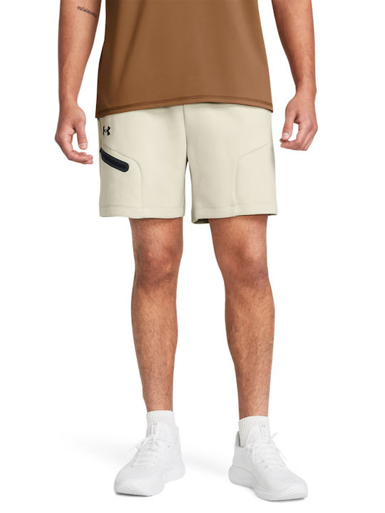 Under Armour Unstoppable Flc Ανδρική Βερμούδα Μπεζ