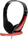 Headsets With Micr. Spacer, Wired, Red
