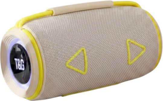 T&G TG657 PRO - 260158 Bluetooth Lautsprecher 16W mit Tischuhr und Betriebszeiten bis zu 3 Stunden Beiges