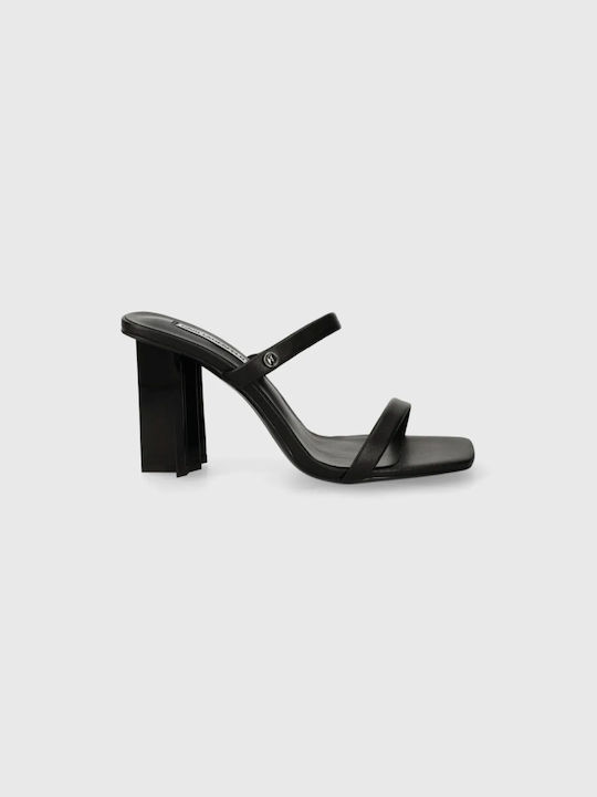 Sandale pentru femei Karl Lagerfeld Tower Tower Double Strap Kl33920 000 Negru