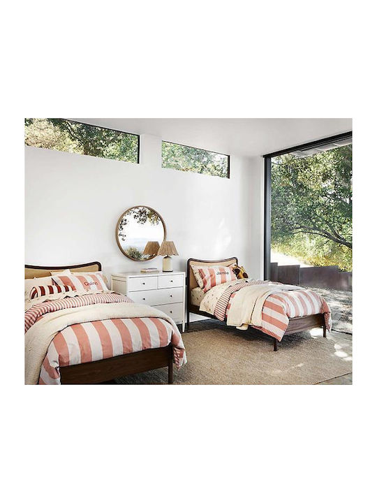 Metallic Chest of Drawers with 4 Drawers White 83x40x82cm