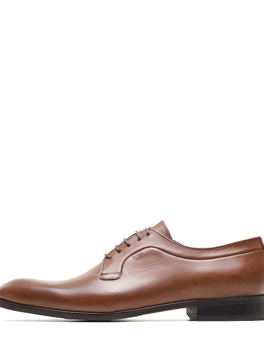 Boss Shoes Men's Leather Dress Shoes Cognac Paris