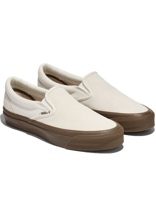 Vans Men's Leather Slip-Ons White
