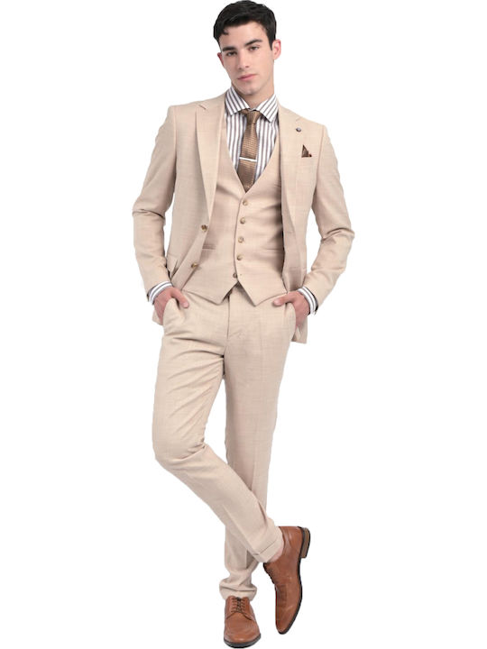 Vittorio Artist Sommer Herrenanzug Beige