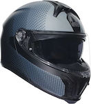 AGV Tourmodular Flip-Up Helmet with Pinlock and Sun Visor ECE 22.06 1620gr Matt Black/Grey