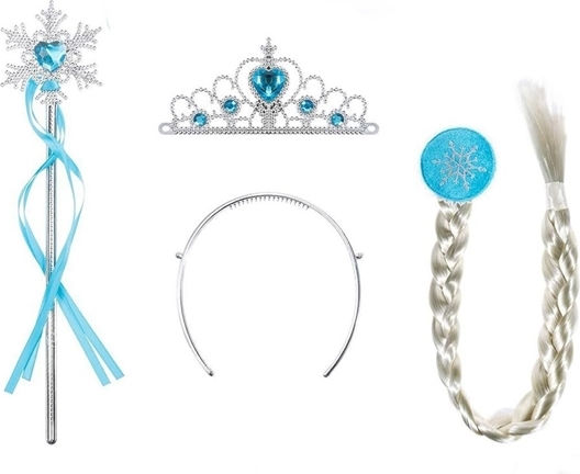 Set de trei accesorii pentru prințesa Elsa Frozen, Ideallstore®, 3-12 ani