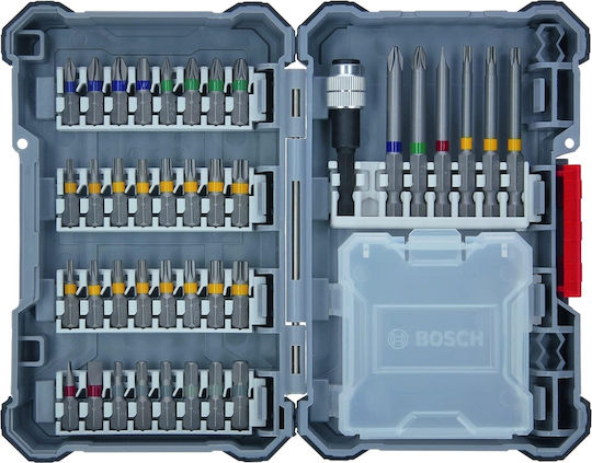 Set de burghie Bosch Professional, 40 piese (pick and click, capete de șurubelniță extra dure, cu suport universal) - Exclusiv Amazon