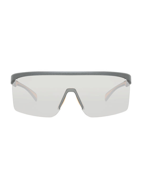 Sunglasses with Gray Plastic Frame and Silver Mirror Lens 068003-03