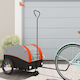 Vidaxl Anhänger Fahrradzubehör Schwarz Orange 30 Kilo Eisen