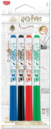 Maped Whiteboard Markers 1.5mm White Spinach 4pcs