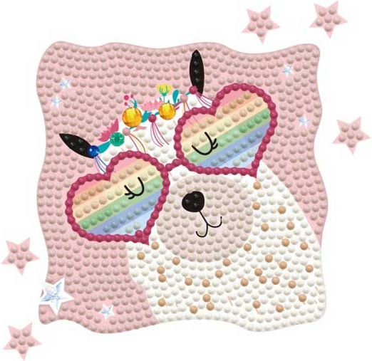 Diamond Dotz Llama Rainbow Card Diamond Painting Kit 13x13cm