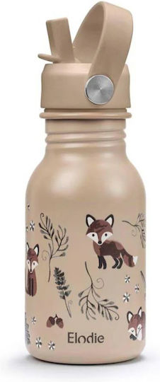 Elodie Details Nordic Woodland Sticlă Pentru Copii Din Oțel Inoxidabil Cu Pai Antivărsare Multicolor 350ml