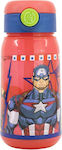 Stor Kids Water Bottle Avengers Plastic with Straw 510ml