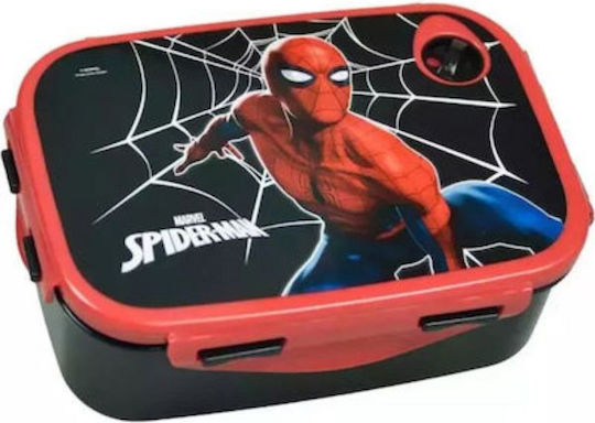 Gim Spiderman Plastic Kids' Food Container Spiderman Black x x 7cm