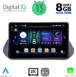 Digital IQ Car-Audiosystem für Nissan Qashqai 2021> (Bluetooth/USB/AUX/WiFi/GPS/Apple-Carplay/Android-Auto) mit Touchscreen 10"