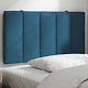 vidaXL Fabric Bed Headboard Cushion Blue 80x45cm