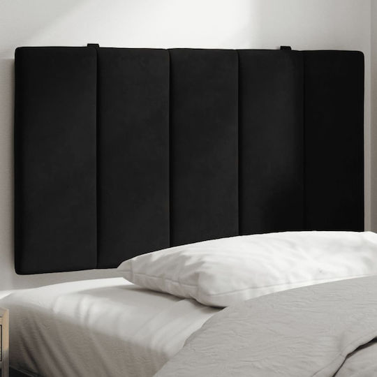 vidaXL Back Cushion For Fabric Black Bed Headboard 80x45cm