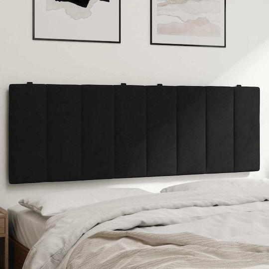 vidaXL Headboard Cushion Fabric Black 120x45cm