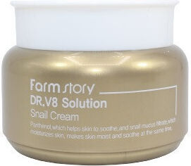 Farm Stay DR.V8 Solution Snail Cream Κρέμα Προσώπου Ημέρας για Ενυδάτωση, Λεύκανση & Λάμψη με Έκκριμα Σαλιγκαριού 100gr