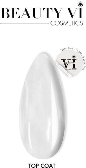 Beauty VI Top Coat pentru lacuri de unghii semipermanente 15ml