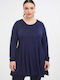 Women's Blouse Long Sleeve Blue
