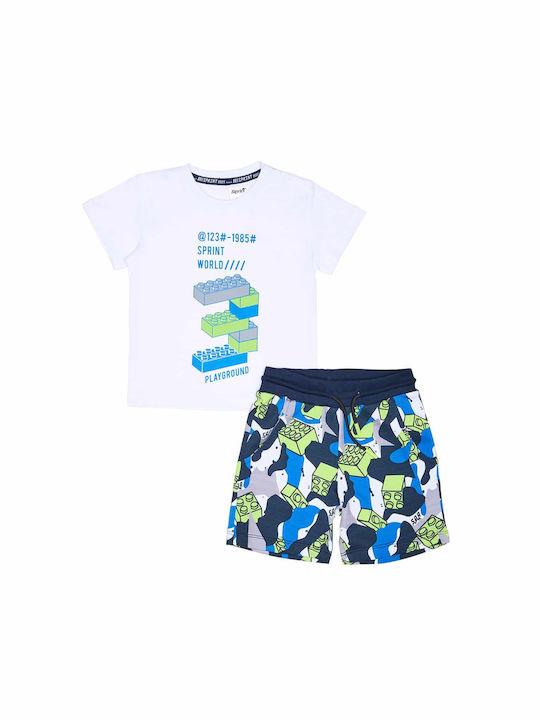 Sprint Kids Set with Pants Summer 2pcs White-amber