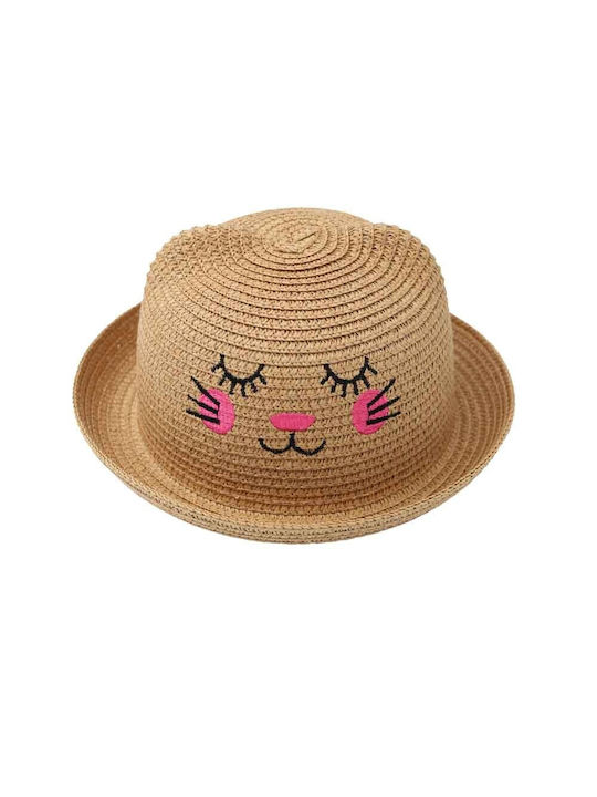 Aquablue Kids' Hat Straw Brown Kitty