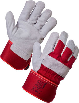 Supertouch Gloves for Work -Cotton/Leather 1pcs