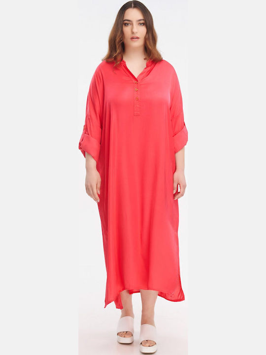Rochie-Cămașă Midi Karpuzi