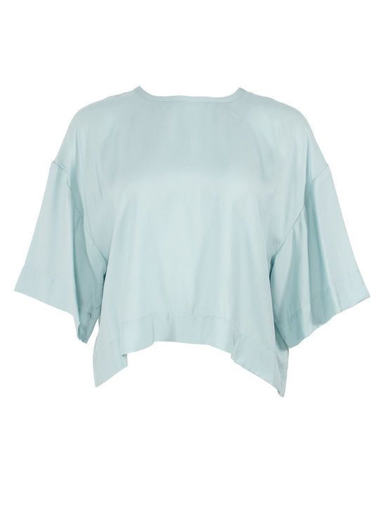 Pinko Women's Summer Blouse with Buttons blue