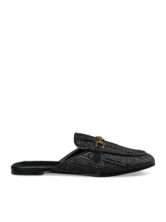 Envie Shoes Flat Mules σε Μαύρο Χρώμα