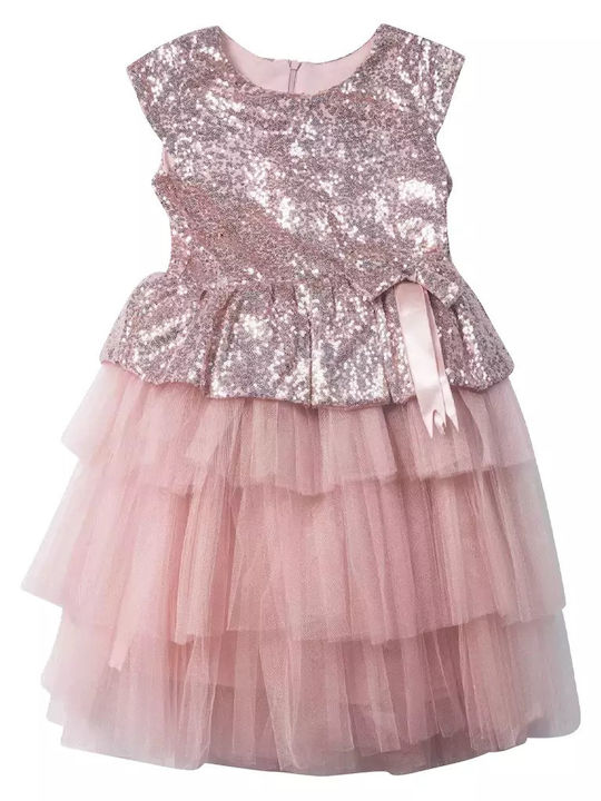 Online Mädchenkleid Einfach Pink