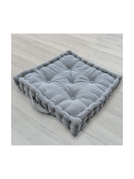 Melinen Μαξιλάρα Δαπέδου από 100% Βαμβάκι Light Grey 45x45εκ.