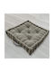 Melinen Floor Pillow from 100% Cotton Olive 45x45cm.