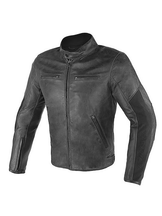 Stripes D1 Leather Jacket Dainese Black 1533751.001