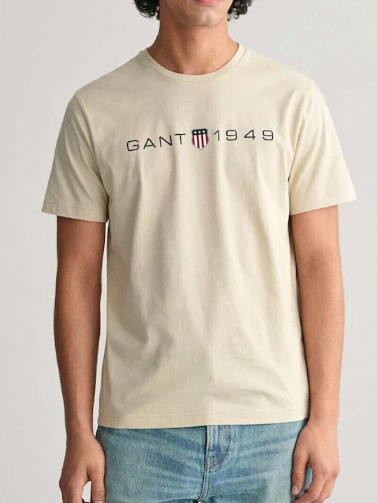 Gant Herren T-Shirt Kurzarm Ochre