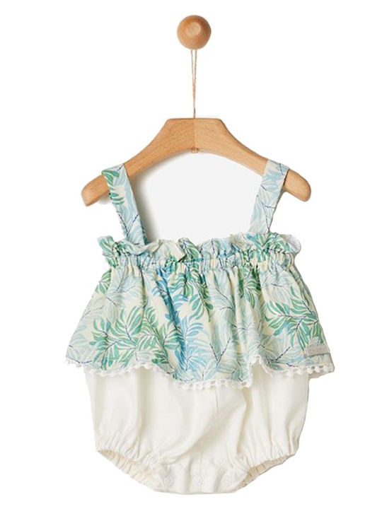 Yell-oh! Baby onesie "floral Seagreen"