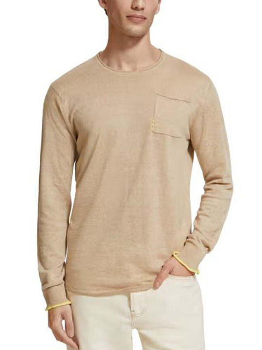 Scotch & Soda Crew Neck Ανδρική Μπλούζα Seastone