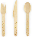 PartyDeco Cutlery Party Gold 18pcs