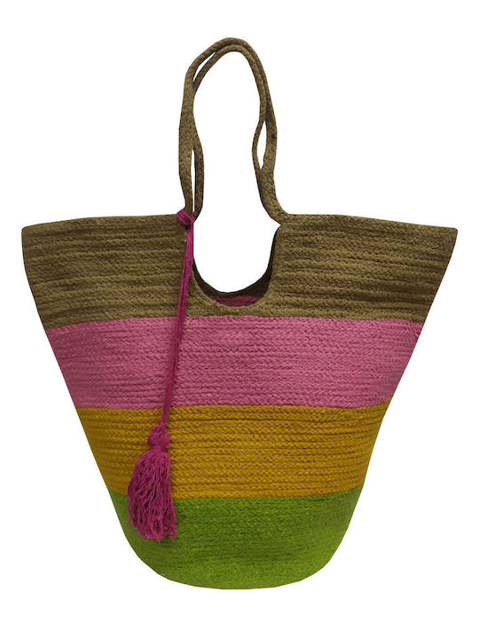 Le Blanc Stoff Strandtasche Mehrfarbig