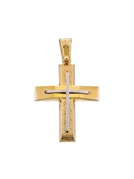 Gold/white gold Cross 14 Carat St460