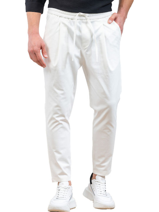 Pantaloni Elastic Alb